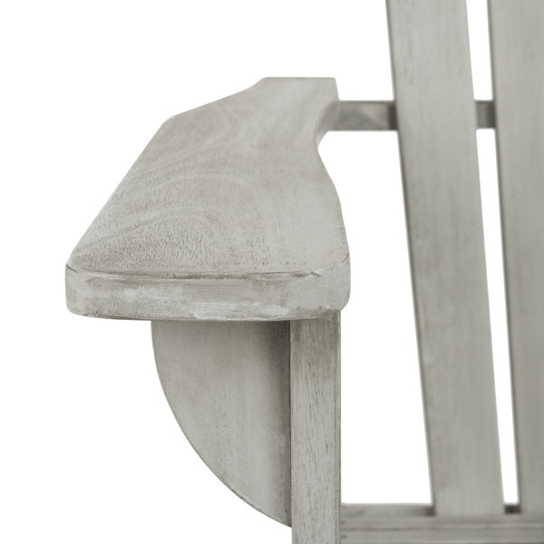 Safavieh BRIZIO Adirondack Rocking Chair – Timeless Outdoor Comfort with Durable Eucalyptus Construction Grey PAT7042B