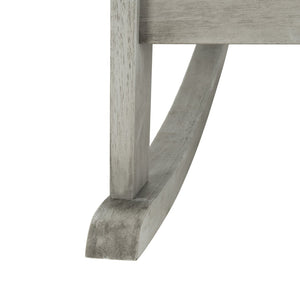 Safavieh BRIZIO Adirondack Rocking Chair – Timeless Outdoor Comfort with Durable Eucalyptus Construction Grey PAT7042B
