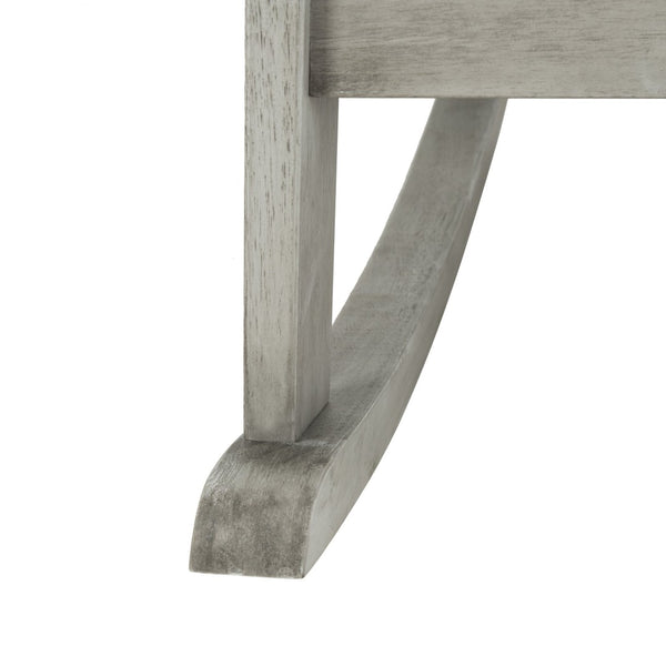 Safavieh BRIZIO Adirondack Rocking Chair – Timeless Outdoor Comfort with Durable Eucalyptus Construction Grey PAT7042B