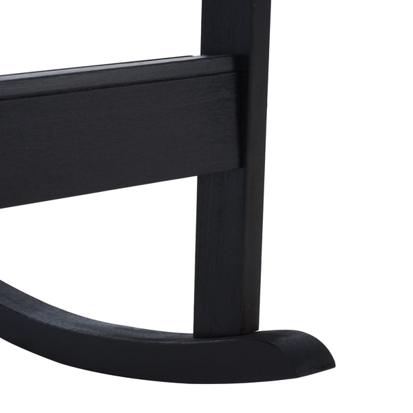 Safavieh Brizio Adirondack Rocking Chair - Classic Eucalyptus Wood Design For Ultimate Outdoor Relaxation Black Wood Pat7042d