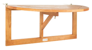 Safavieh OWENS Balcony Hanging Half Table – Stylish Space-Saving Surface for Drinks and Decor Outdoors Natural PAT7045A