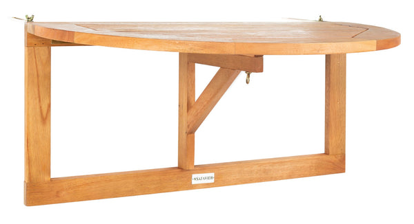 Safavieh OWENS Balcony Hanging Half Table – Stylish Space-Saving Surface for Drinks and Decor Outdoors Natural PAT7045A
