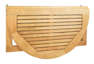 Safavieh OWENS Balcony Hanging Half Table – Stylish Space-Saving Surface for Drinks and Decor Outdoors Natural PAT7045A