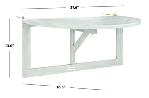 Safavieh OWENS Balcony Hanging Half Table – Stylish Space-Saving Surface for Drinks and Decor Outdoors Grey PAT7045B