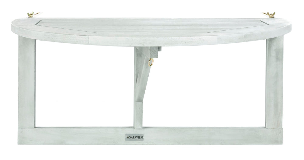 Safavieh OWENS Balcony Hanging Half Table – Stylish Space-Saving Surface for Drinks and Decor Outdoors Grey PAT7045B