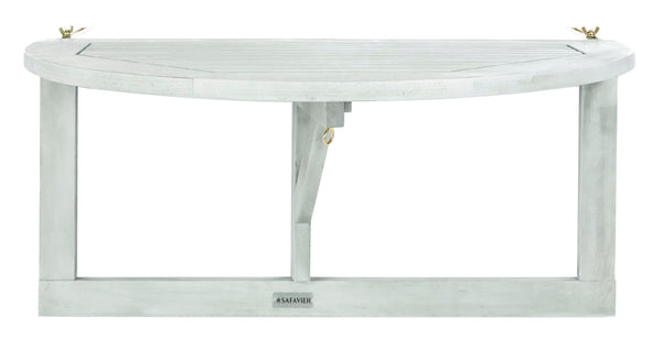 Safavieh OWENS Balcony Hanging Half Table – Stylish Space-Saving Surface for Drinks and Decor Outdoors Grey PAT7045B