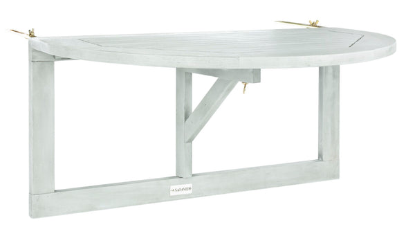 Safavieh OWENS Balcony Hanging Half Table – Stylish Space-Saving Surface for Drinks and Decor Outdoors Grey PAT7045B