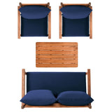 Safavieh Reid 4 Piece Living Set Blue PAT7051B-2BX