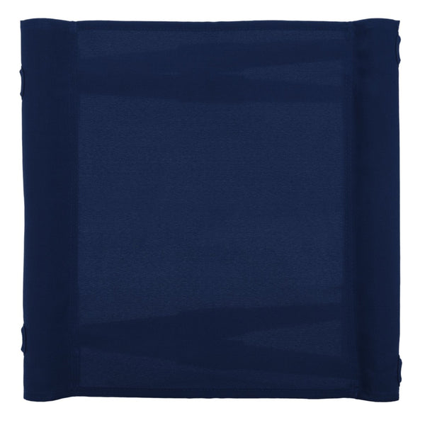 Safavieh BREANNE Outdoor Stool with Stylish Navy Upholstery - Perfect for Patios, Decks, and Lounging Areas Natural / Navy PAT7053B-SET2