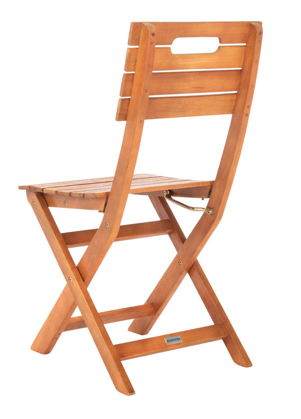Safavieh BLISON Eucalyptus Folding Chairs – Stylish Natural Wood Design for Outdoor Dining & Entertaining PAT7057A-SET2