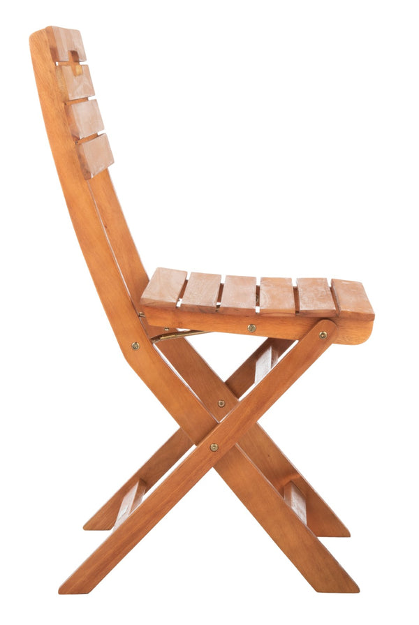 Safavieh BLISON Eucalyptus Folding Chairs – Stylish Natural Wood Design for Outdoor Dining & Entertaining PAT7057A-SET2