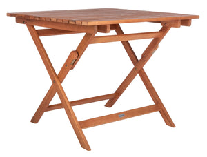 Safavieh KRESLER Natural Eucalyptus Folding Table - Stylish, Lightweight & Compact for Outdoor Living Spaces PAT7058A