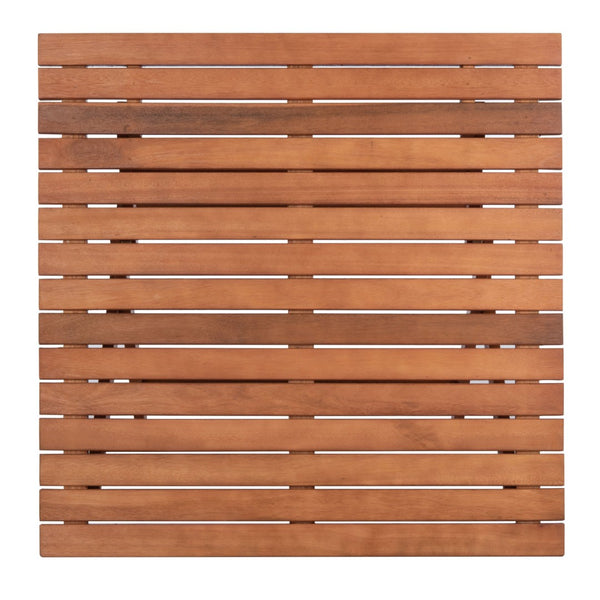 Safavieh KRESLER Natural Eucalyptus Folding Table - Stylish, Lightweight & Compact for Outdoor Living Spaces PAT7058A