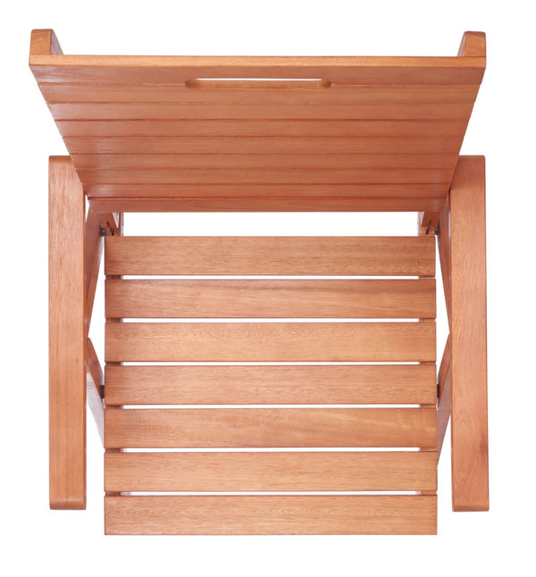 Safavieh RENCE Multi-Position Folding Chairs - Chic Eucalyptus Wood Design for Stylish Indoor & Outdoor Use PAT7060A-SET2