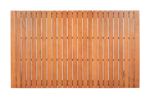 Safavieh DORES Outdoor Dining Table - Contemporary Eucalyptus Wood, Stylish Slat-Top Design for Al Fresco Dining PAT7061A