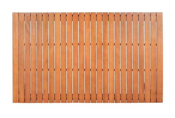 Safavieh DORES Outdoor Dining Table - Contemporary Eucalyptus Wood, Stylish Slat-Top Design for Al Fresco Dining PAT7061A
