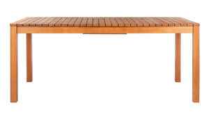 Safavieh MARSON Outdoor Dining Table - Expandable Natural Eucalyptus Wood for Stylish Gatherings & Entertaining PAT7062A