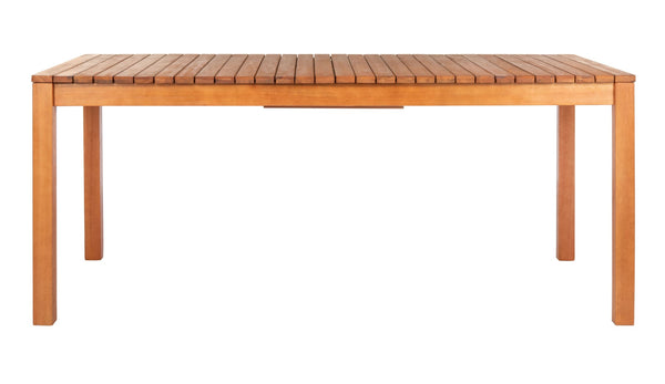 Safavieh MARSON Outdoor Dining Table - Expandable Natural Eucalyptus Wood for Stylish Gatherings & Entertaining PAT7062A
