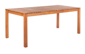 Safavieh MARSON Outdoor Dining Table - Expandable Natural Eucalyptus Wood for Stylish Gatherings & Entertaining PAT7062A