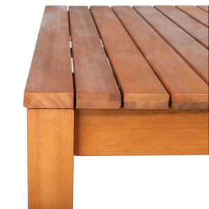 Safavieh MARSON Outdoor Dining Table - Expandable Natural Eucalyptus Wood for Stylish Gatherings & Entertaining PAT7062A