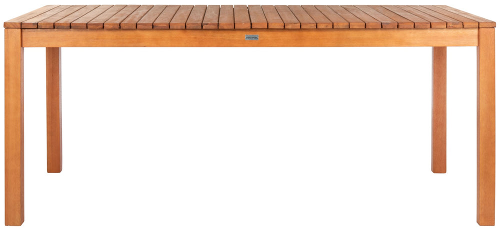 Safavieh MARSON Outdoor Dining Table - Expandable Natural Eucalyptus Wood for Stylish Gatherings & Entertaining PAT7062A