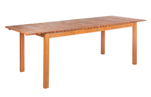 Safavieh MARSON Outdoor Dining Table - Expandable Natural Eucalyptus Wood for Stylish Gatherings & Entertaining PAT7062A