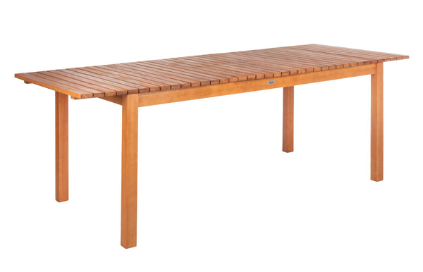 Safavieh MARSON Outdoor Dining Table - Expandable Natural Eucalyptus Wood for Stylish Gatherings & Entertaining PAT7062A