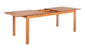 Safavieh MARSON Outdoor Dining Table - Expandable Natural Eucalyptus Wood for Stylish Gatherings & Entertaining PAT7062A