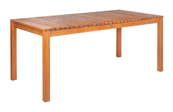 Safavieh MARSON Outdoor Dining Table - Expandable Natural Eucalyptus Wood for Stylish Gatherings & Entertaining PAT7062A