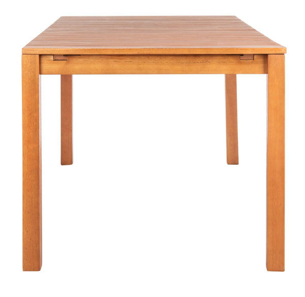 Safavieh MARSON Outdoor Dining Table - Expandable Natural Eucalyptus Wood for Stylish Gatherings & Entertaining PAT7062A