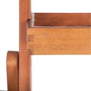 Safavieh GRENTON 4-Tier Folding Shelf - Natural Wood Finish for Versatile Indoor/Outdoor Storage & Display PAT7063A