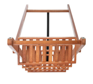 Safavieh GRENTON 4-Tier Folding Shelf - Natural Wood Finish for Versatile Indoor/Outdoor Storage & Display PAT7063A