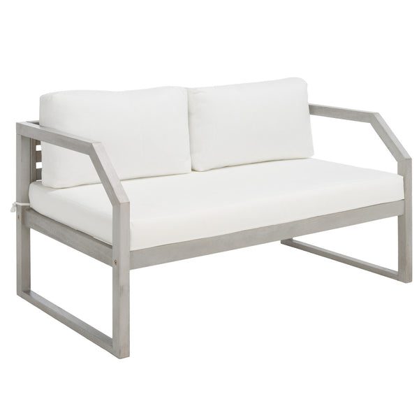 Safavieh Dren 4 Piece Living Set XII23 Grey / Beige  Galvanized Steel PAT7067B