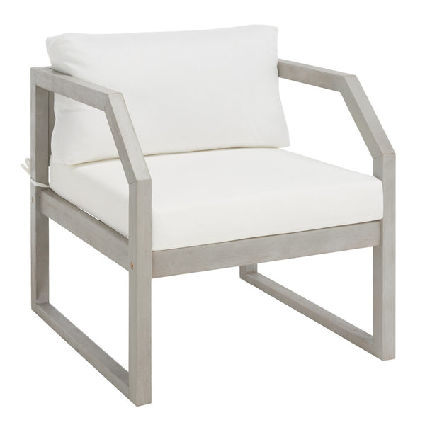 Safavieh Dren 4 Piece Living Set XII23 Grey / Beige  Galvanized Steel PAT7067B