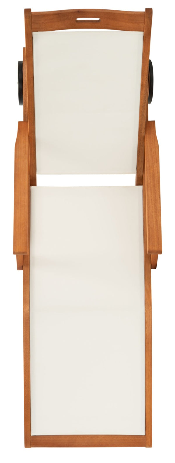 Safavieh KAMSON Deluxe Sun Lounger - Stylish Eucalyptus Wood Frame for Ultimate Outdoor Comfort and Relaxation Natural / Beige PAT7071A