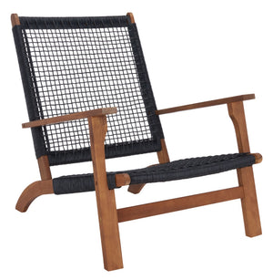 Safavieh CHANTELLE Outdoor Living Set - Modern Coastal Design for Patios, Decks, and Poolside Relaxation Natural / Black PAT7076E