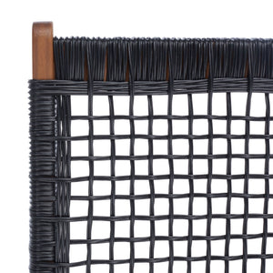 Safavieh CHANTELLE Outdoor Living Set - Modern Coastal Design for Patios, Decks, and Poolside Relaxation Natural / Black PAT7076E