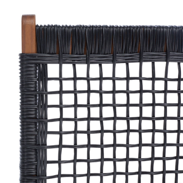 Safavieh CHANTELLE Outdoor Living Set - Modern Coastal Design for Patios, Decks, and Poolside Relaxation Natural / Black PAT7076E