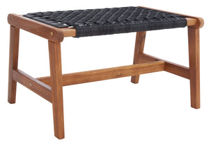 Safavieh CHANTELLE Outdoor Living Set - Modern Coastal Design for Patios, Decks, and Poolside Relaxation Natural / Black PAT7076E