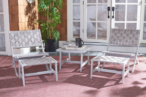 Safavieh DARRYL Living Set - Stylish Acacia Wood Outdoor Ensemble for Comfortable Patio Relaxation & Enjoyment Grey / Grey PAT7078B