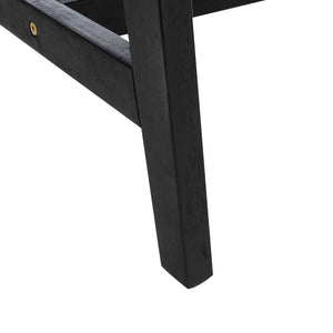 Safavieh DARRYL Living Set - Stylish Acacia Wood Outdoor Ensemble for Comfortable Patio Relaxation & Enjoyment Black / Black PAT7078C