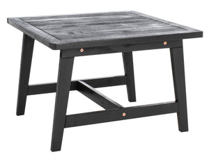 Safavieh DARRYL Living Set - Stylish Acacia Wood Outdoor Ensemble for Comfortable Patio Relaxation & Enjoyment Black / Black PAT7078C