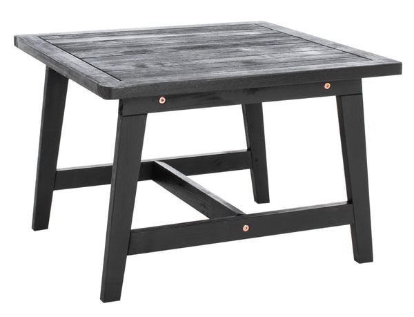 Safavieh DARRYL Living Set - Stylish Acacia Wood Outdoor Ensemble for Comfortable Patio Relaxation & Enjoyment Black / Black PAT7078C