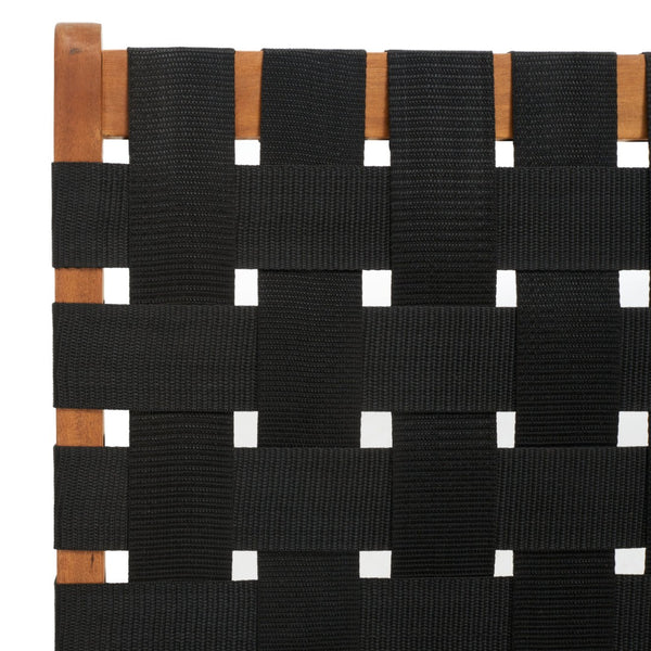 Safavieh DARRYL Living Set - Stylish Acacia Wood Outdoor Ensemble for Comfortable Patio Relaxation & Enjoyment Natural / Black PAT7078E
