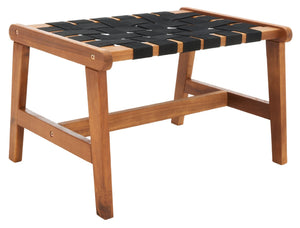 Safavieh DARRYL Living Set - Stylish Acacia Wood Outdoor Ensemble for Comfortable Patio Relaxation & Enjoyment Natural / Black PAT7078E