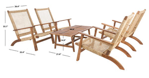Safavieh Deven 5 Piece Coffee Set Natural / Light Brown PAT7079A
