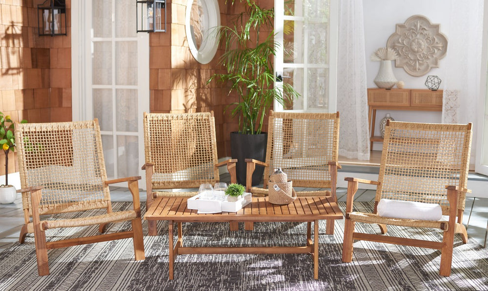 Safavieh Deven 5 Piece Coffee Set Natural / Light Brown PAT7079A