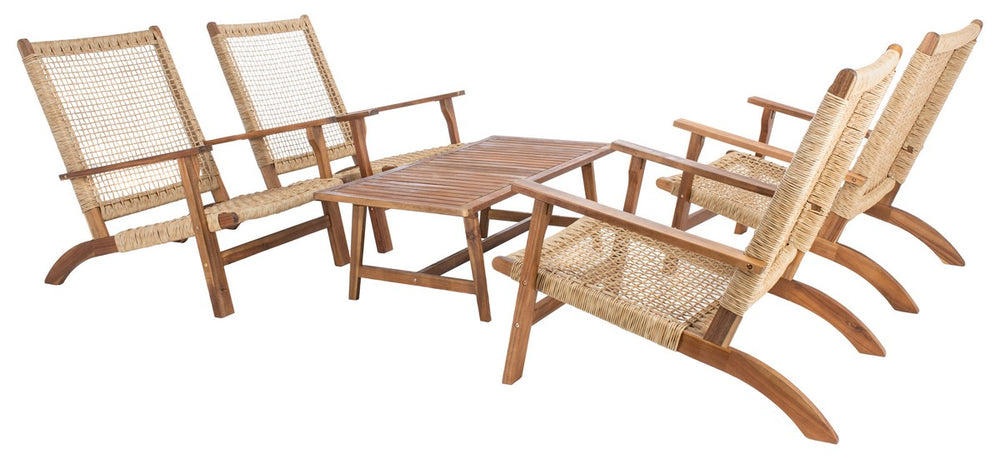 Safavieh Deven 5 Piece Coffee Set Natural / Light Brown PAT7079A
