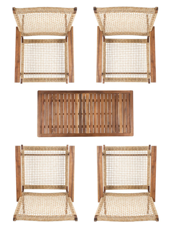Safavieh Deven 5 Piece Coffee Set Natural / Light Brown PAT7079A