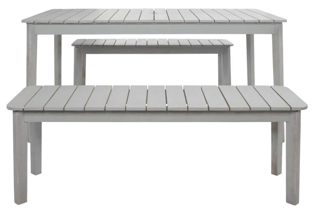 Safavieh EUROPA Dining Set - Contemporary Solid Wood Design for Stylish Dining Rooms and Patios, Durable & Elegant Grey PAT7082B